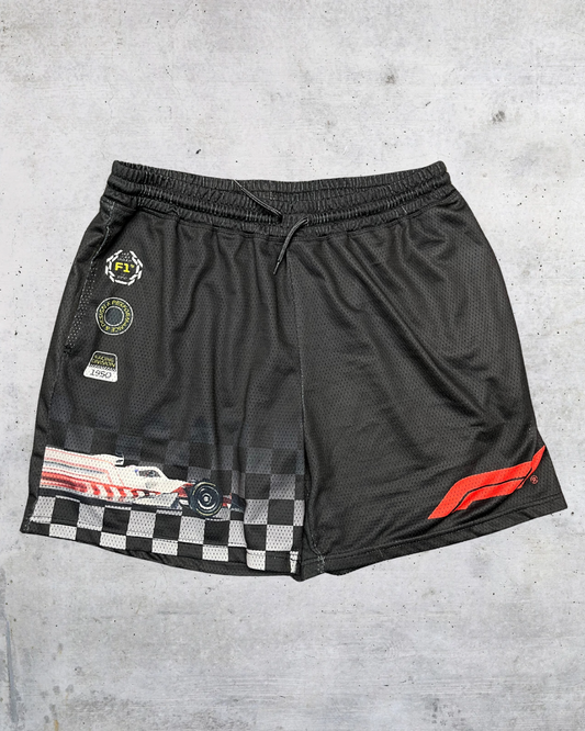 Hybrid F1 Racing Graphic Mesh Shorts - Large