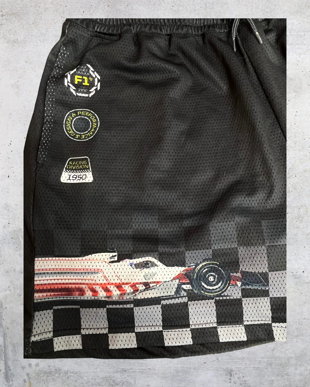 Hybrid F1 Racing Graphic Mesh Shorts - Large