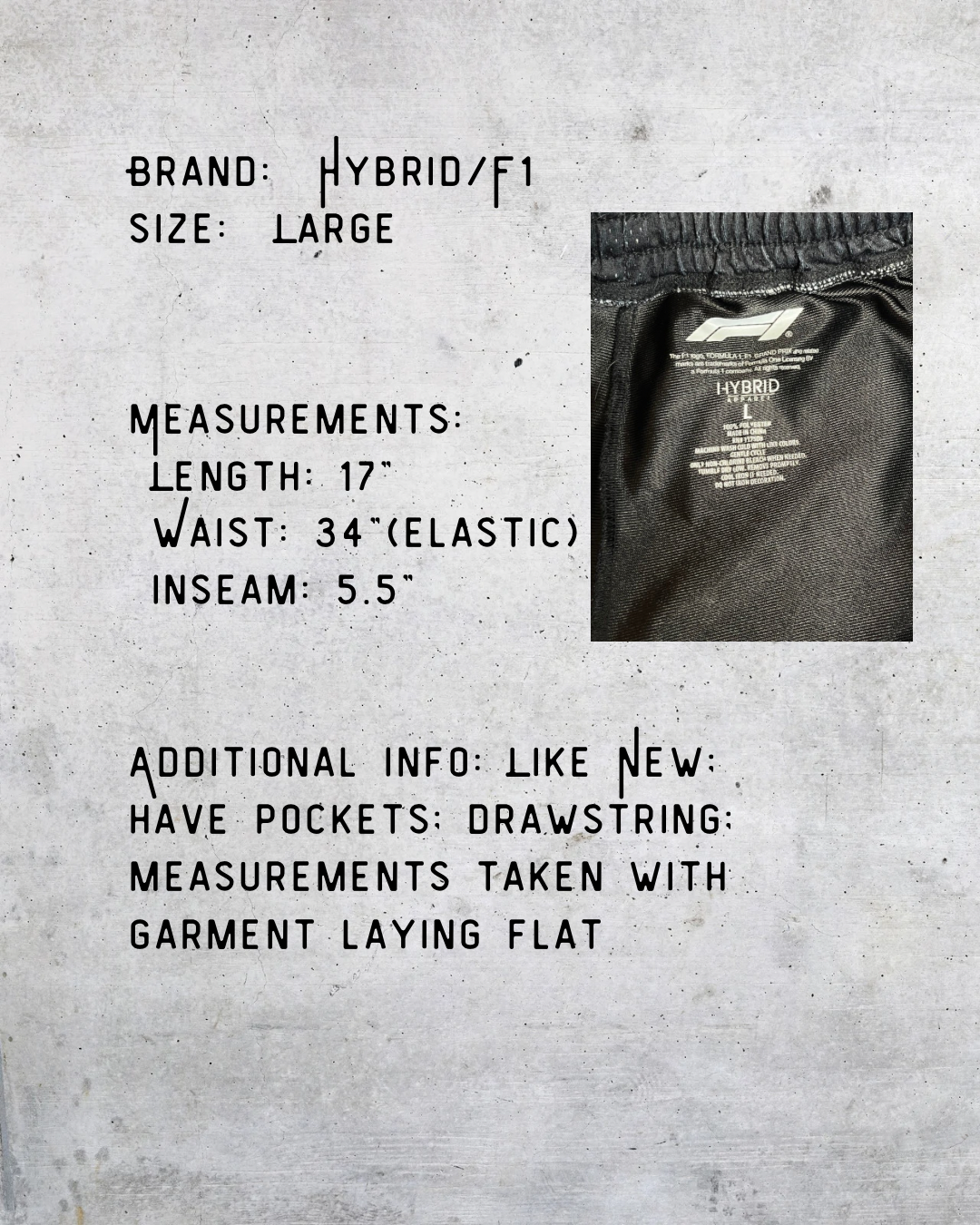 Hybrid F1 Racing Graphic Mesh Shorts - Large