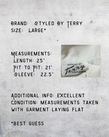 Vintage Styled by Terry Lace Prairie Blouse – Large