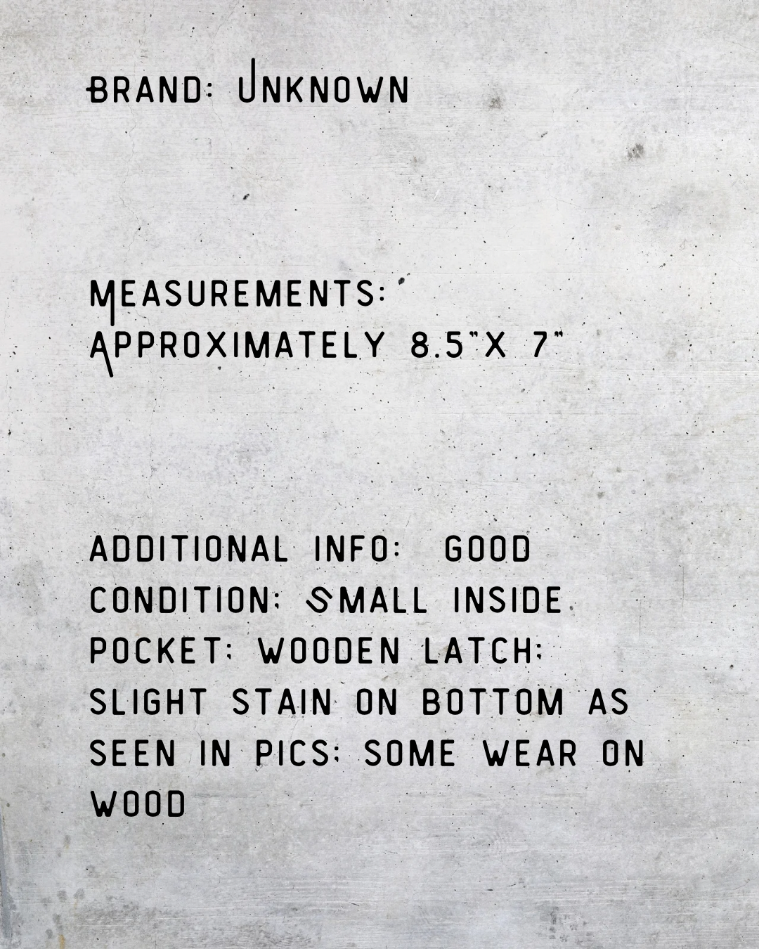 Vintage 70s White Embroidered Wood Handle Clutch