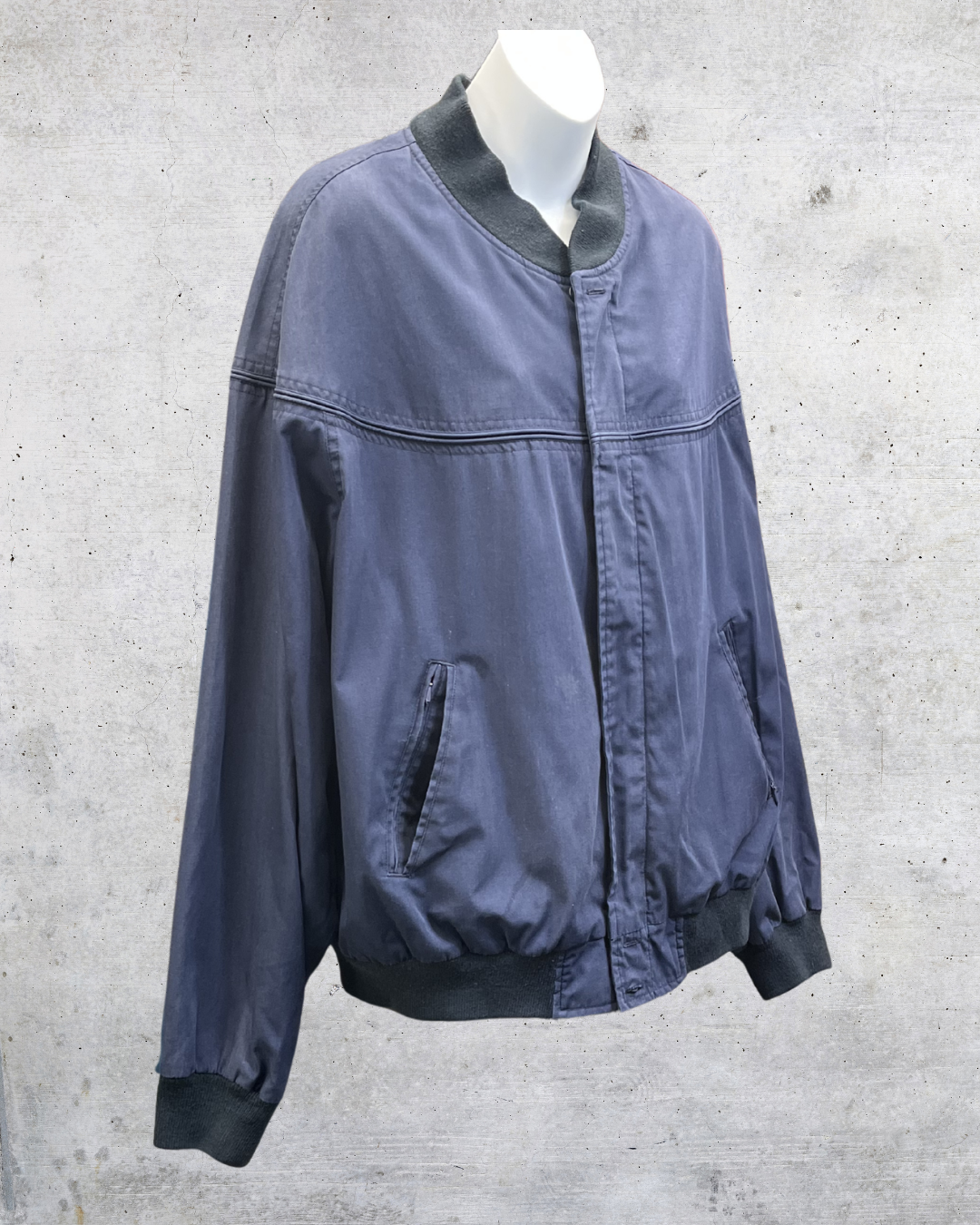 Vintage 90s Towncraft Blue Bomber Jacket – XL