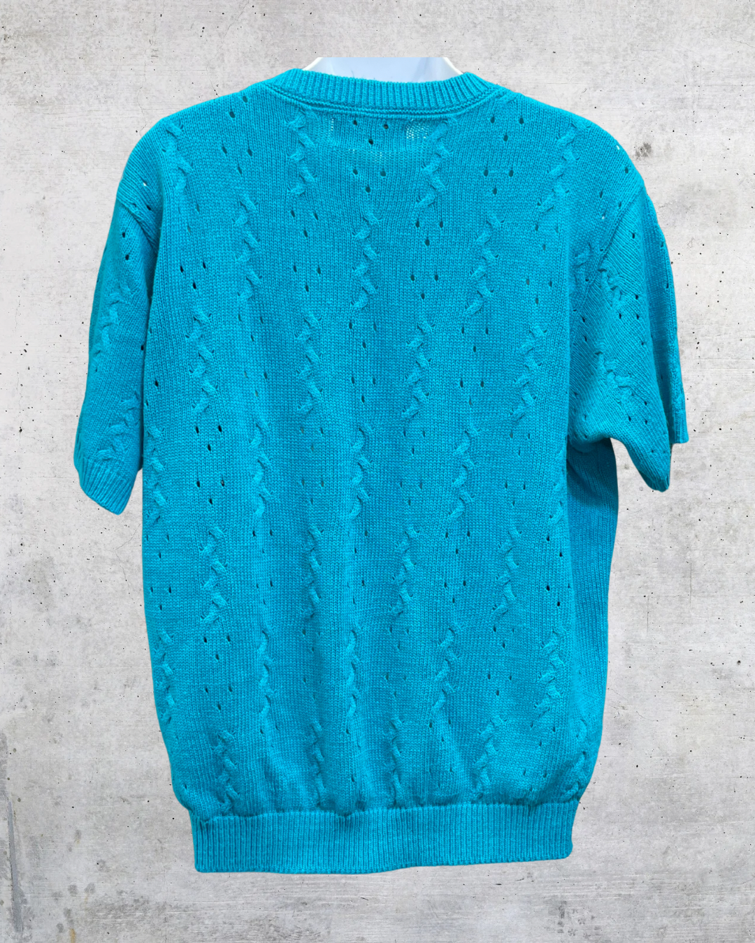 Vintage Alfred Dunner Teal Cable Knit Sweater – Large