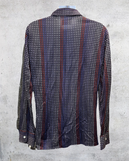 Vintage 70s Mr Fingerhut Disco Dot Blouse - Medium