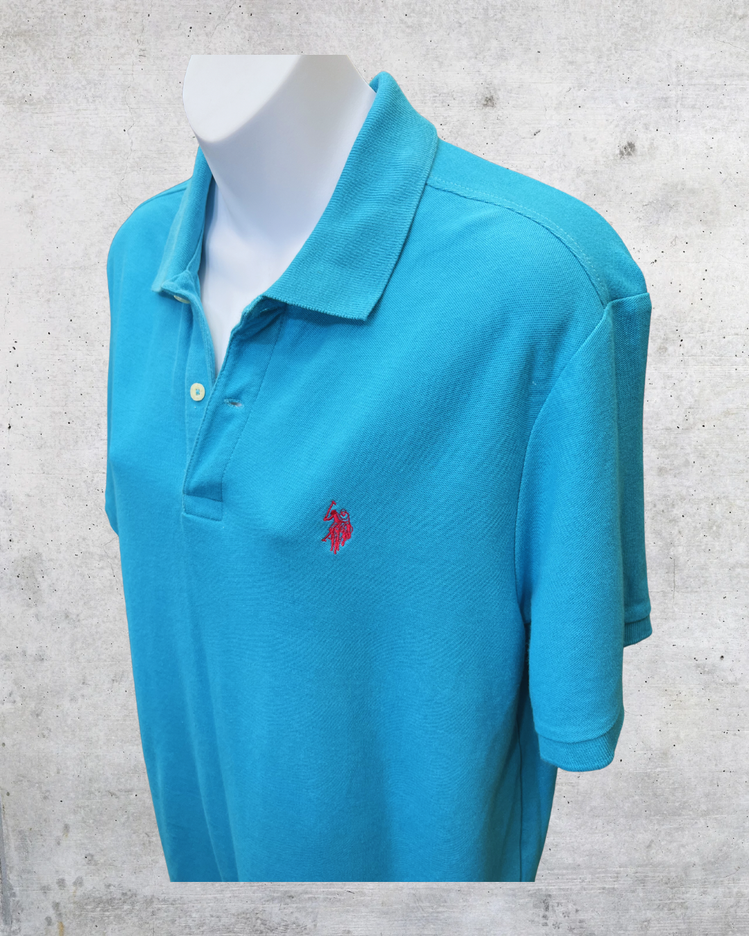 U.S. Polo Assn Teal Performance Polo – Medium