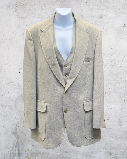 Vintage Playboy Beige Blazer and Vest Set - Large