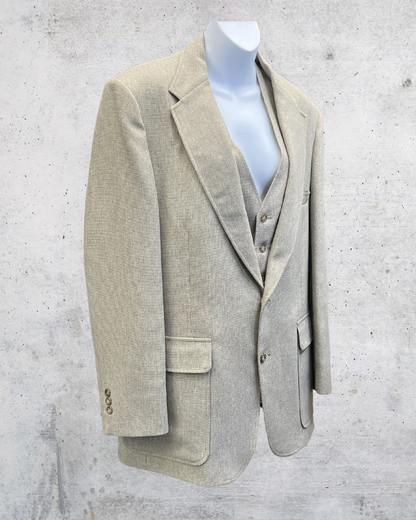 Vintage Playboy Beige Blazer and Vest Set - Large