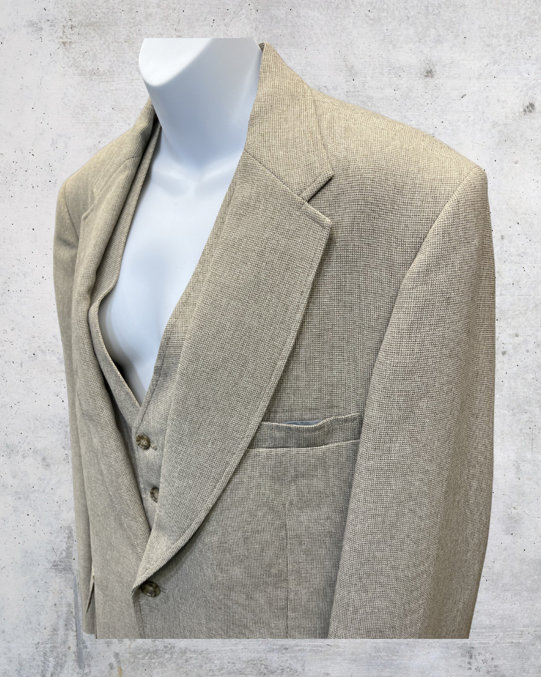 Vintage Playboy Beige Blazer and Vest Set - Large