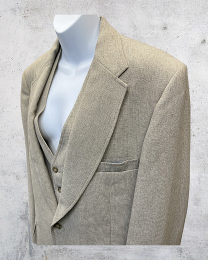 Vintage Playboy Beige Blazer and Vest Set - Large