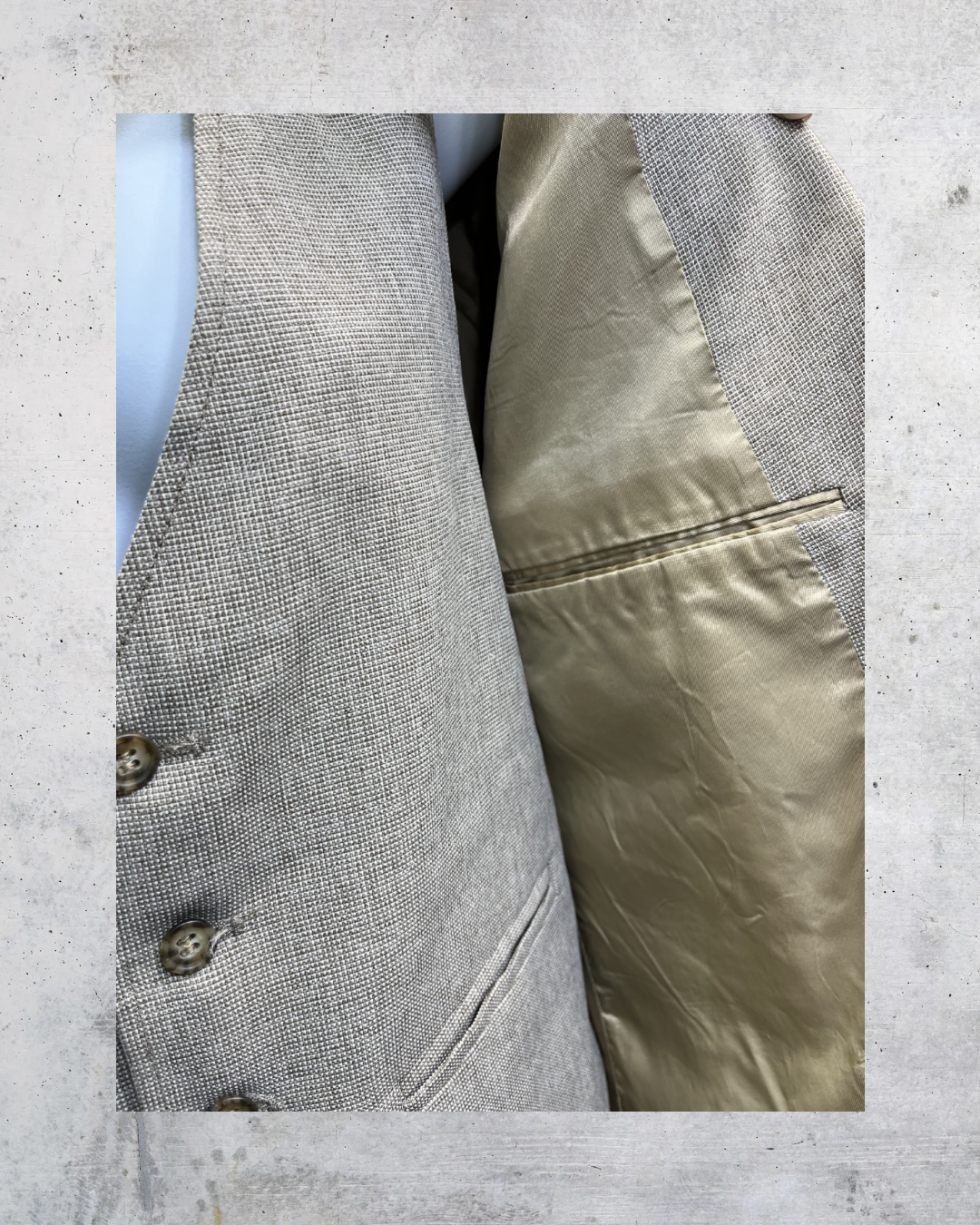 Vintage Playboy Beige Blazer and Vest Set - Large