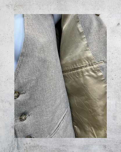 Vintage Playboy Beige Blazer and Vest Set - Large