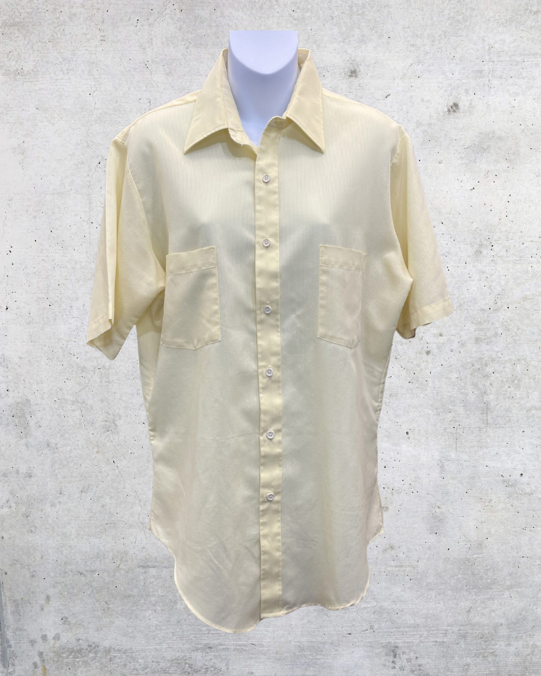 Vintage 70s Butter Yellow Sears Summer Jones Blouse - Large