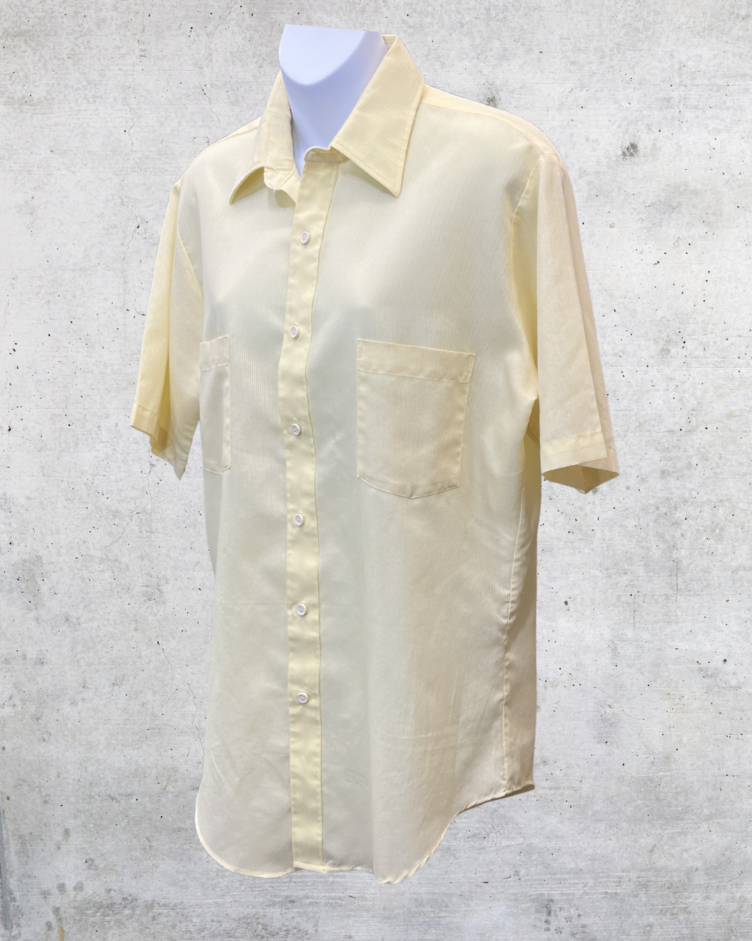 Vintage 70s Butter Yellow Sears Summer Jones Blouse - Large