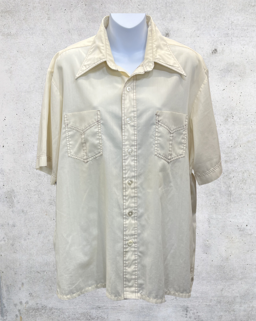Vintage JCPenney Cream Western Disco Shirt