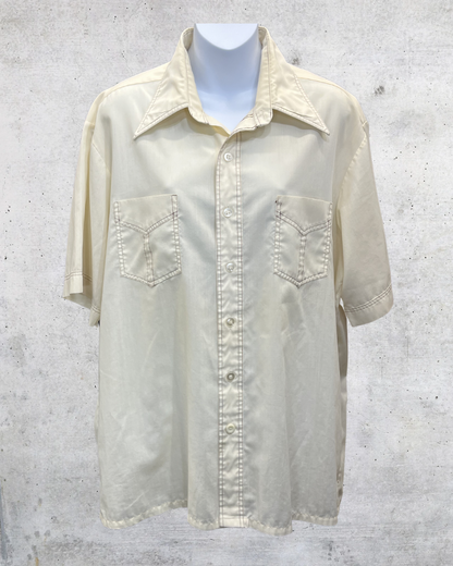 Vintage JCPenney Cream Western Disco Shirt
