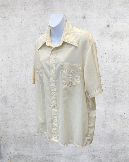 Vintage JCPenney Cream Western Disco Shirt