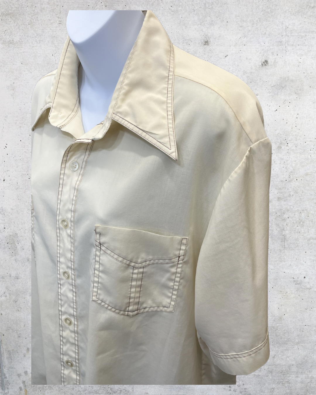 Vintage JCPenney Cream Western Disco Shirt