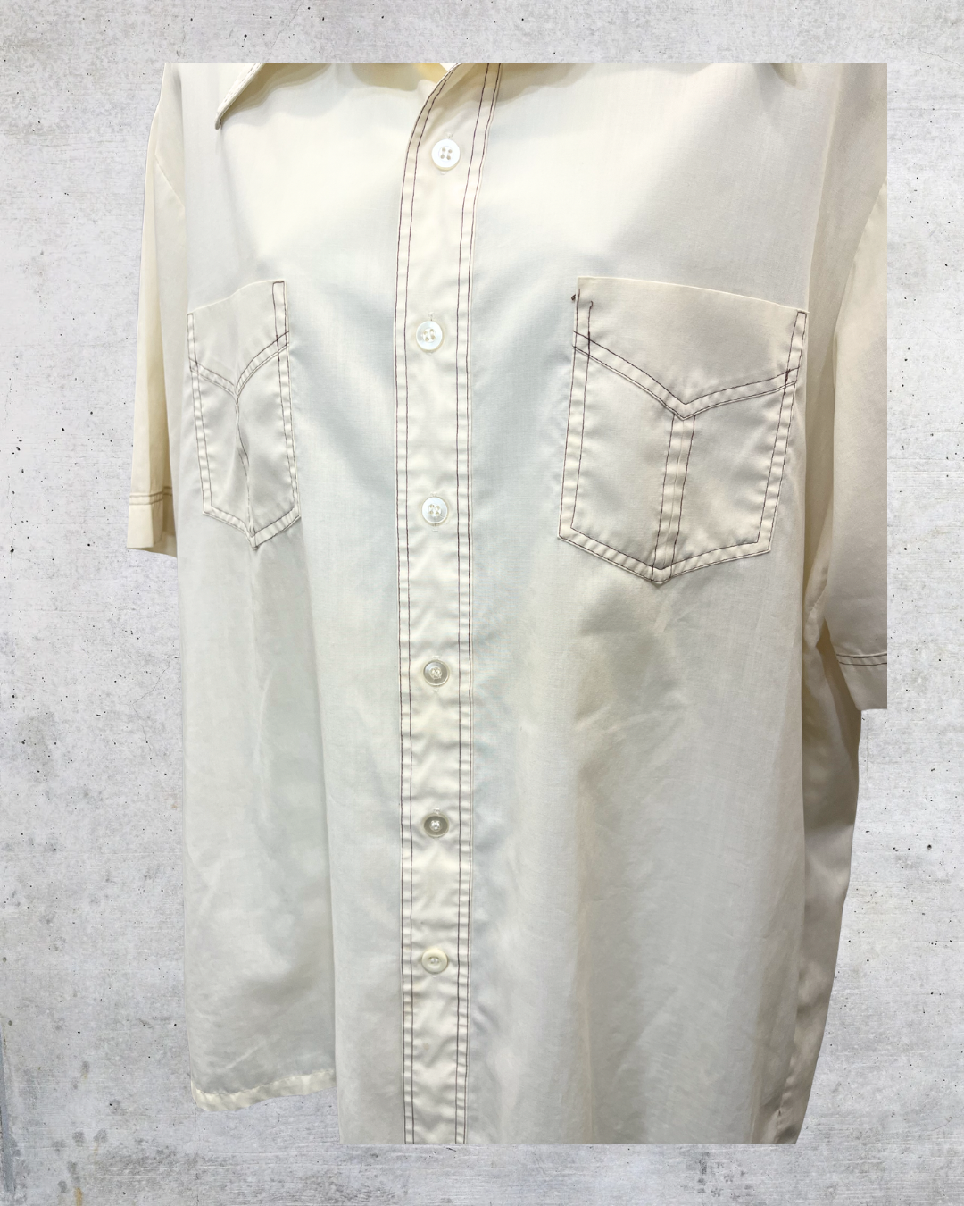 Vintage JCPenney Cream Western Disco Shirt