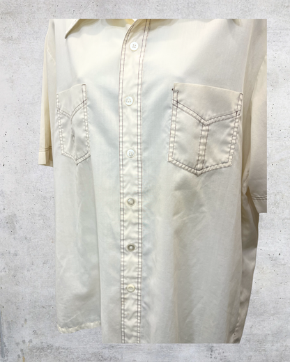 Vintage JCPenney Cream Western Disco Shirt