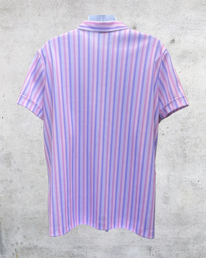 Vintage Lind Clare Pastel Stripe Pocket Blouse - XL