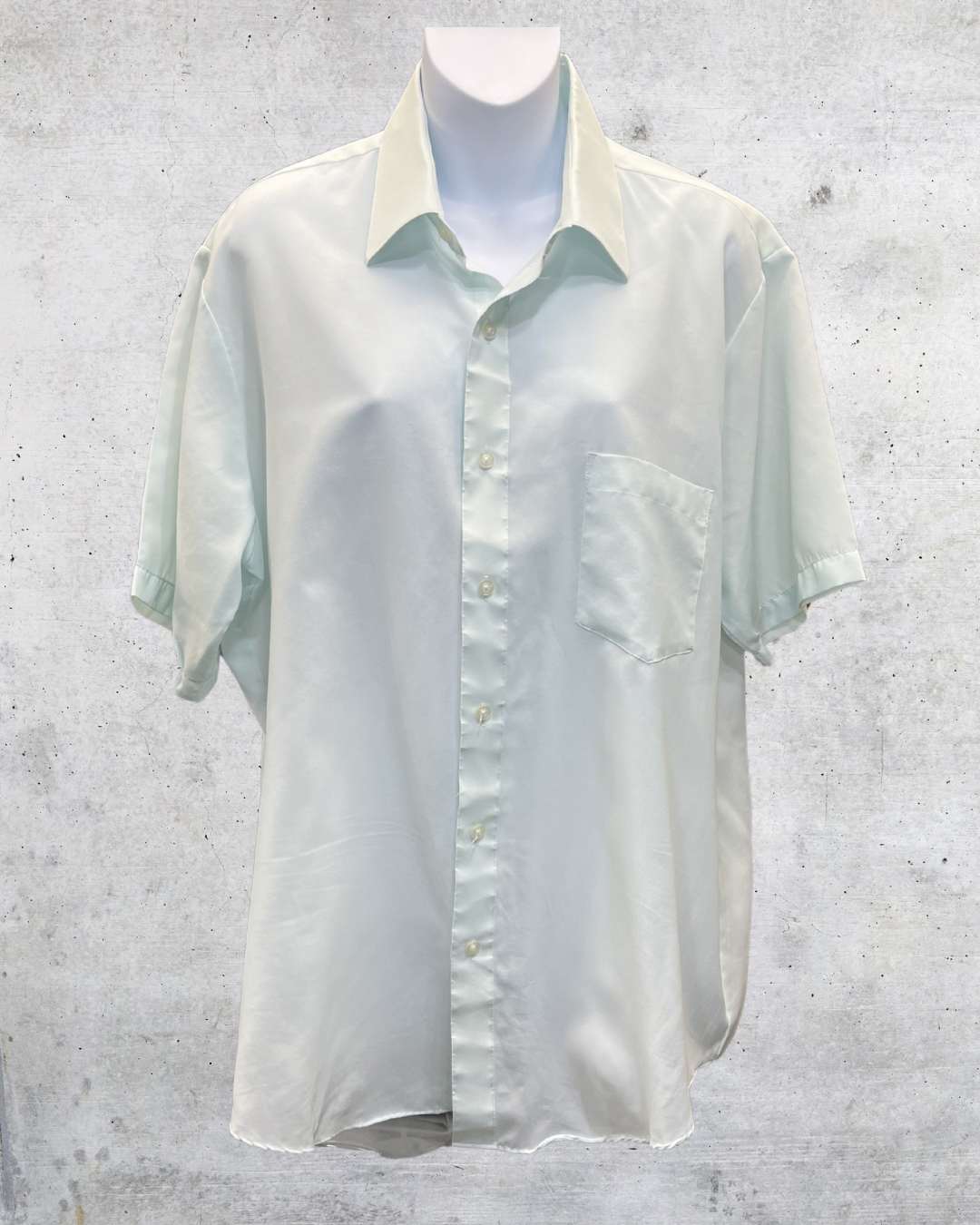 Vintage Towncraft Mint Lustre Silk Button Up - Large