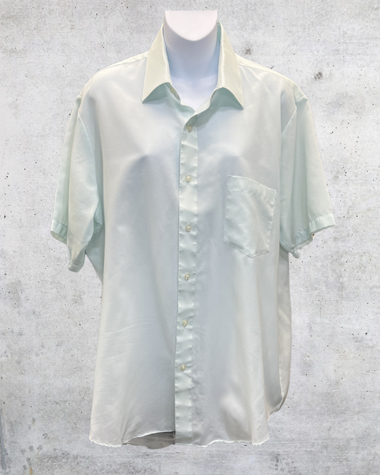 Vintage Towncraft Mint Lustre Silk Button Up - Large