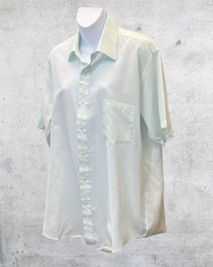 Vintage Towncraft Mint Lustre Silk Button Up - Large