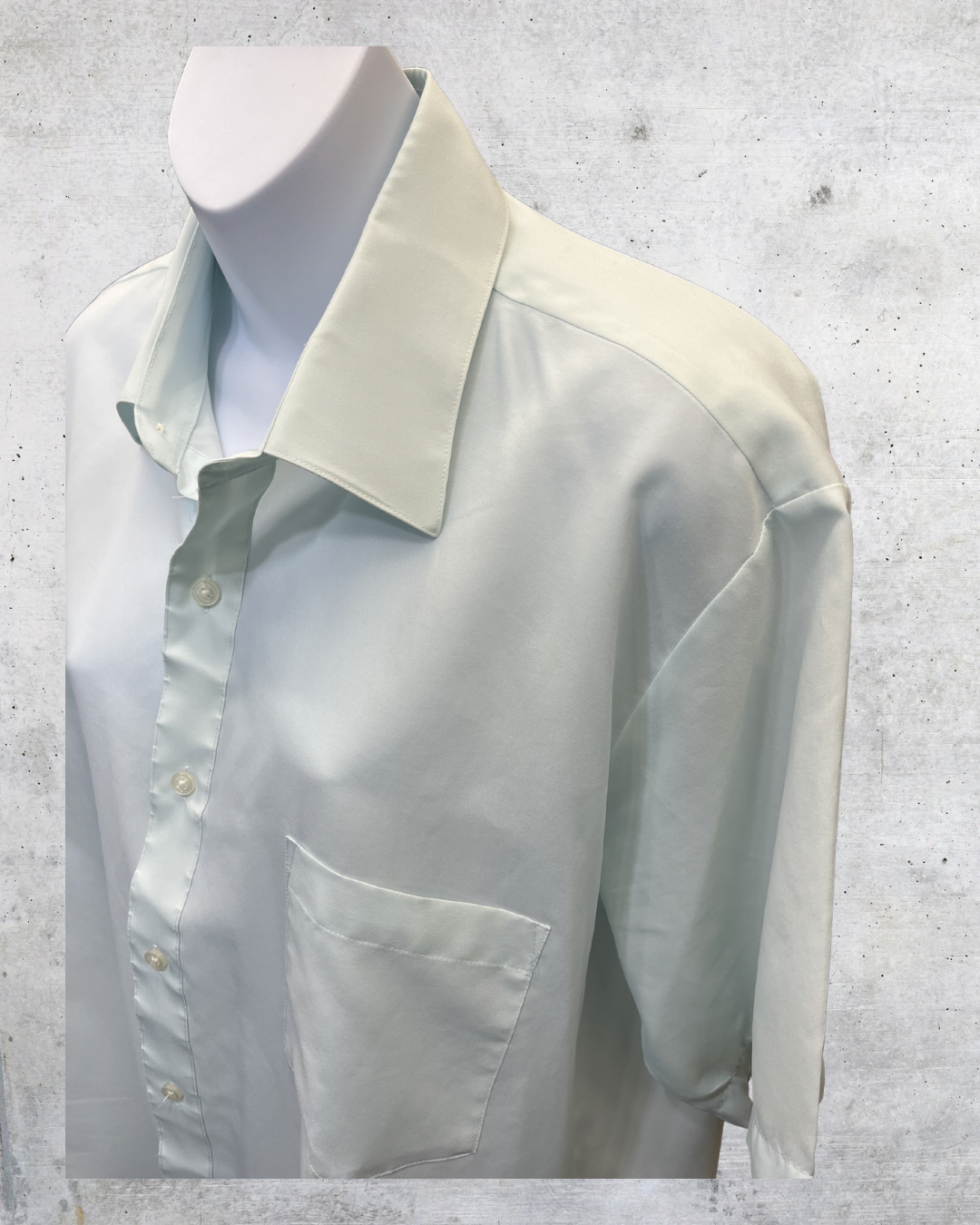Vintage Towncraft Mint Lustre Silk Button Up - Large