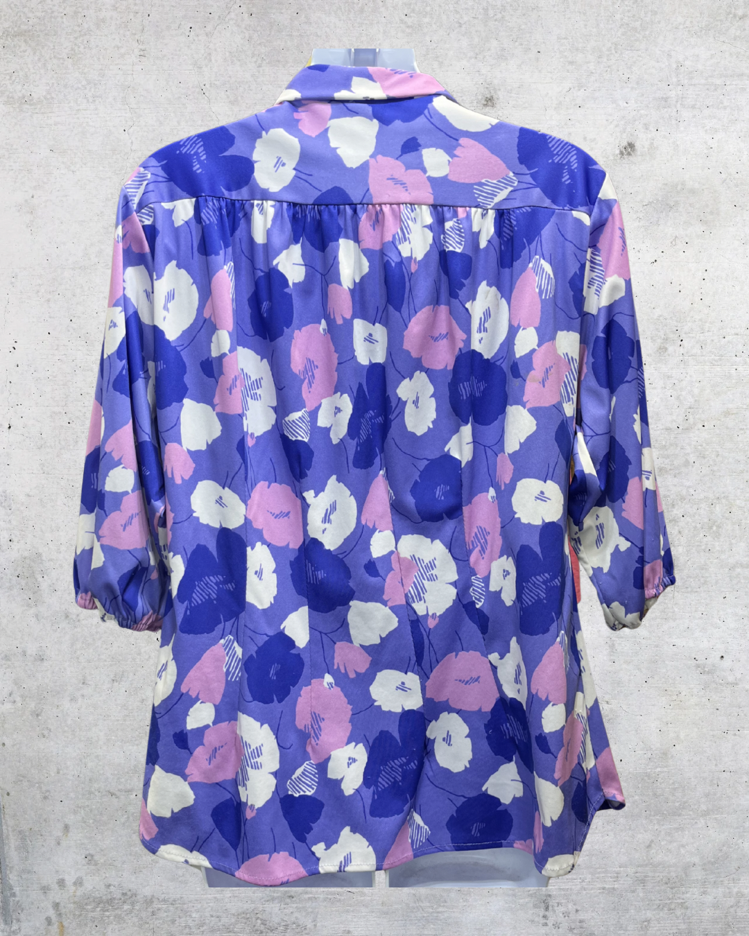 Vintage Lind Clare Purple Floral Blouse - Medium