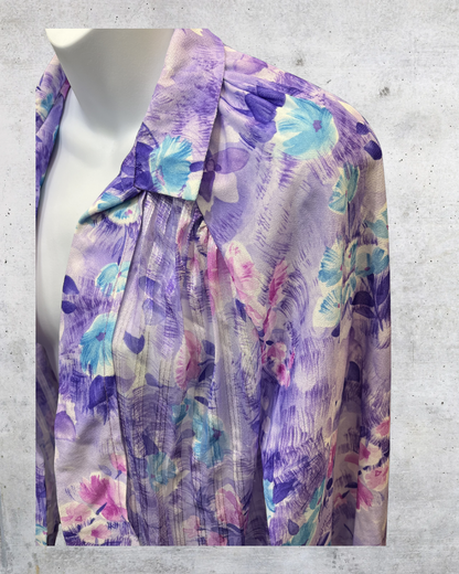 Vintage Tribute Lavender Floral Dress Set - Large