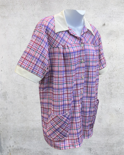 Vintage Andea of New York Pastel Plaid Pocket Blouse - Medium