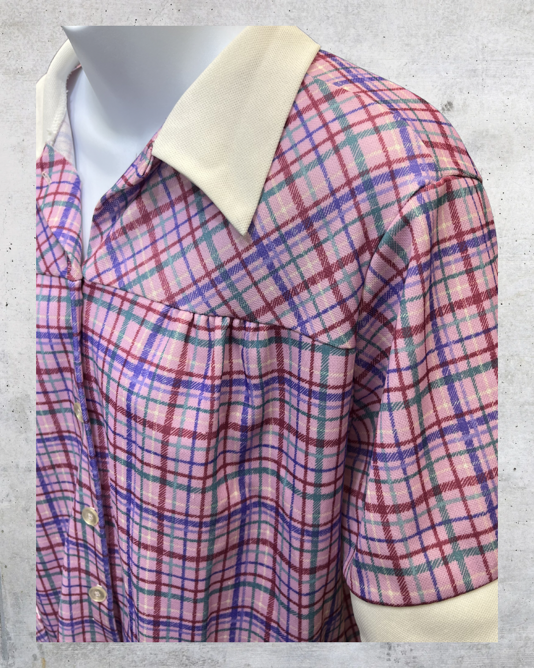 Vintage Andea of New York Pastel Plaid Pocket Blouse - Medium
