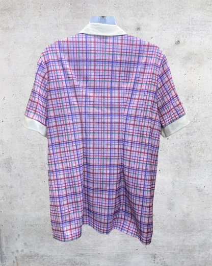 Vintage Andea of New York Pastel Plaid Pocket Blouse - Medium