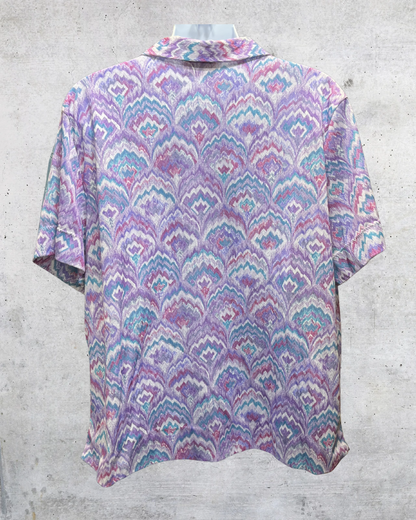 Vintage Amy Lynn Pastel Abstract Blouse - Medium