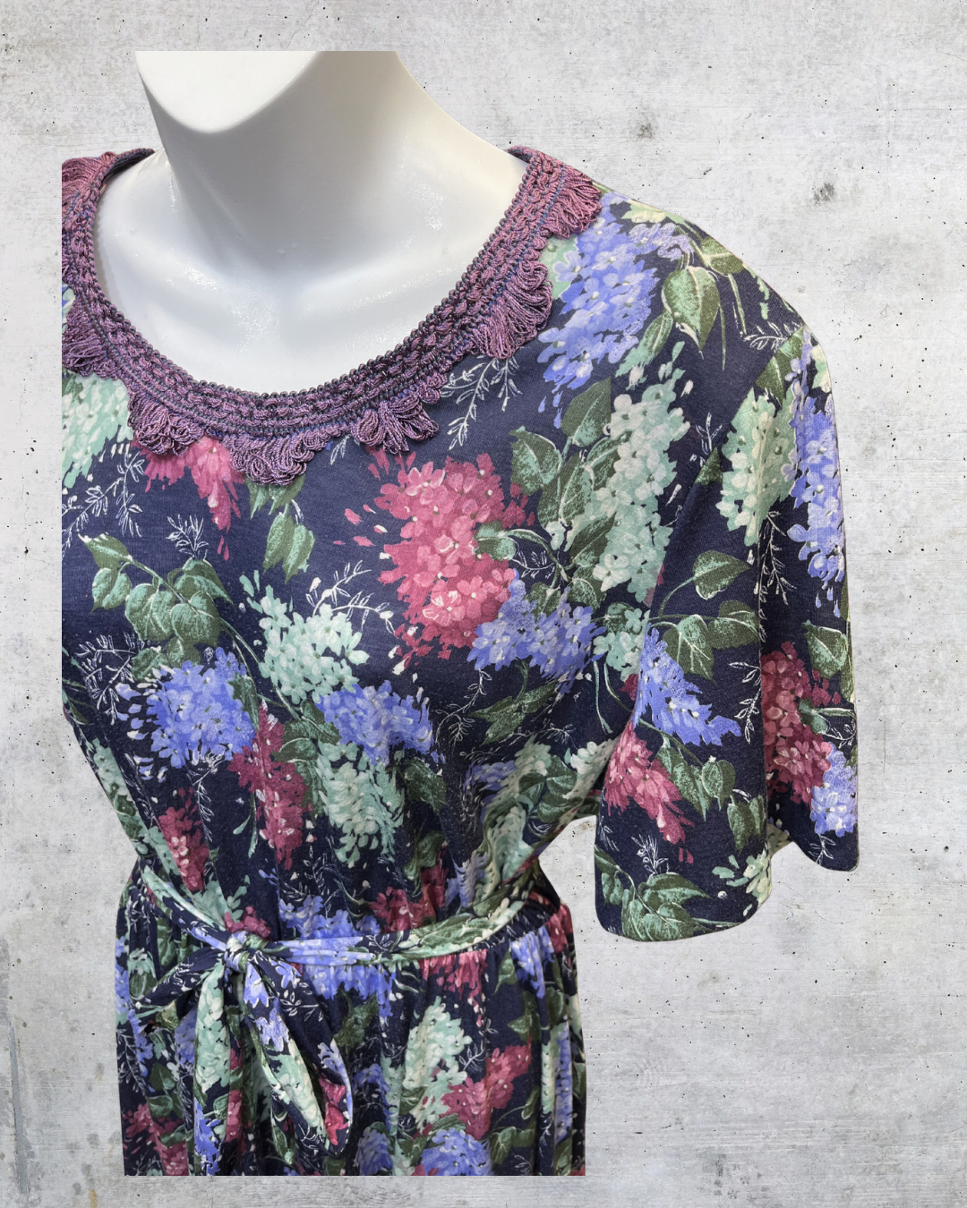 Vintage Anthony Richard’s Floral Belted Midi Dress - Large