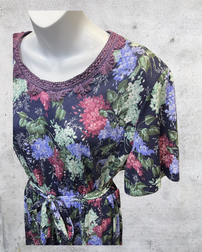 Vintage Anthony Richard’s Floral Belted Midi Dress - Large