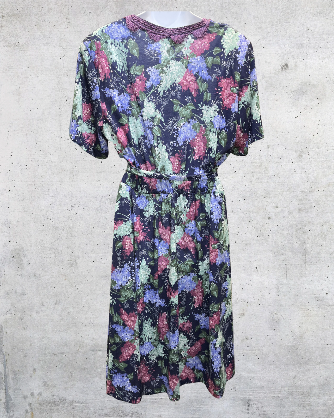 Vintage Anthony Richard’s Floral Belted Midi Dress - Large
