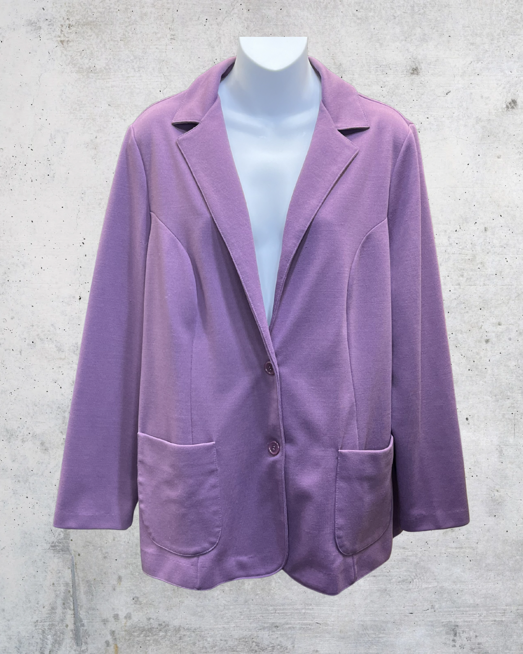 Vintage Lady Queen Lavender Soft Blazer Jacket - Large
