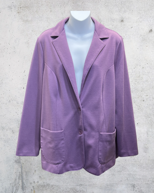 Vintage Lady Queen Lavender Soft Blazer Jacket - Large