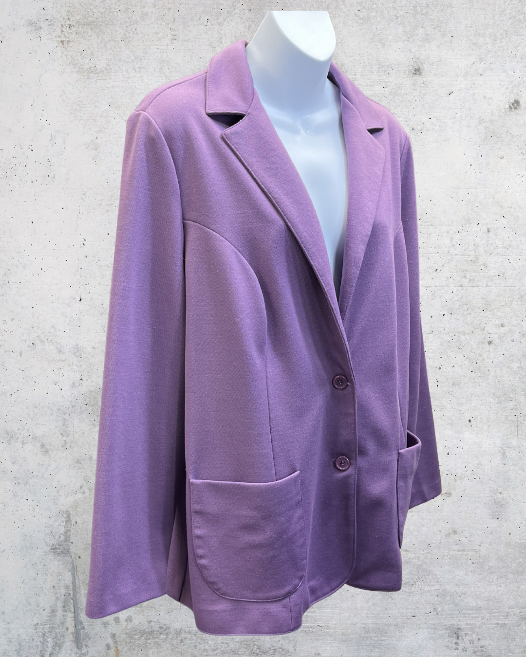 Vintage Lady Queen Lavender Soft Blazer Jacket - Large