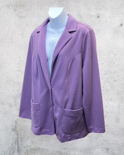 Vintage Lady Queen Lavender Soft Blazer Jacket - Large