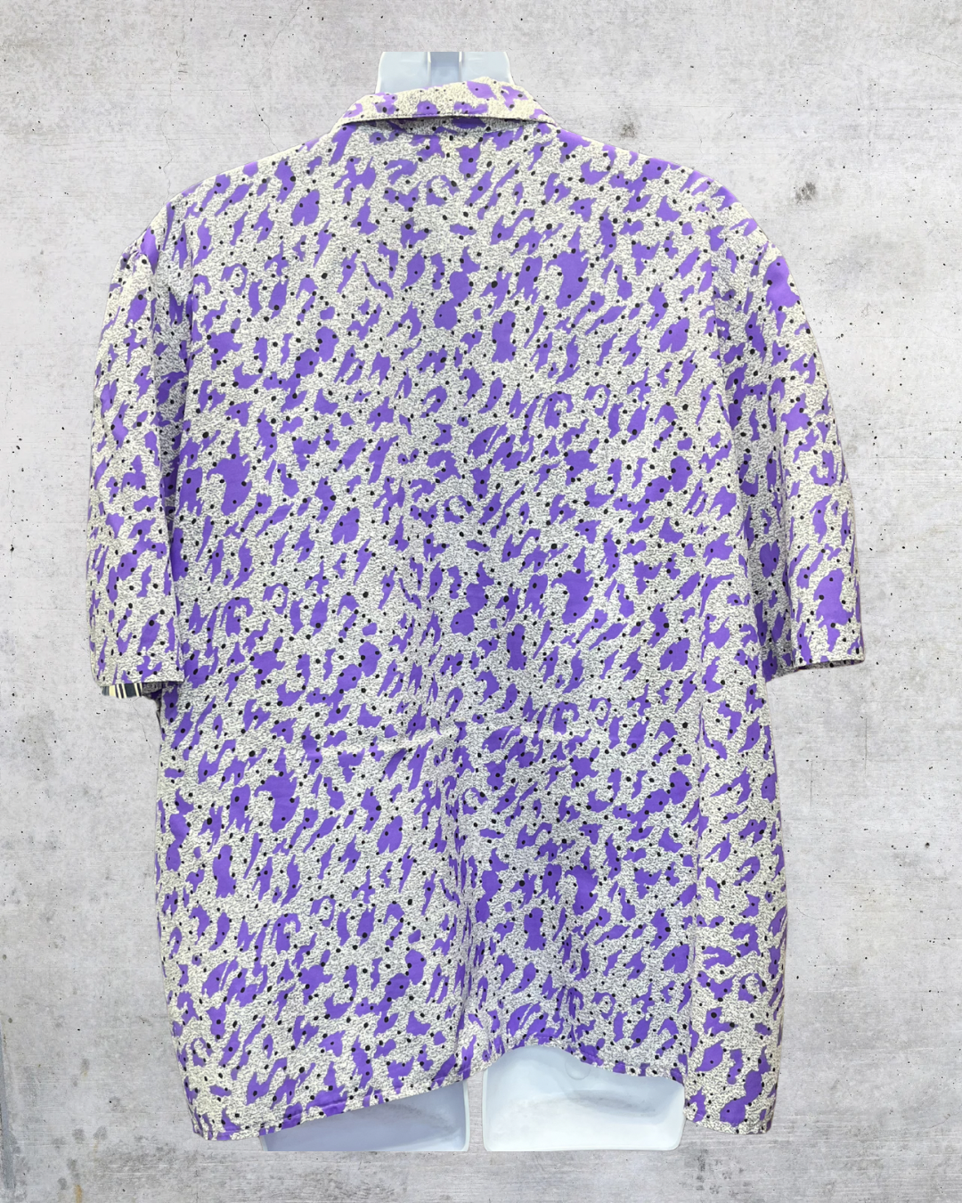 Purple Abstract Button-Up Blouse - XL
