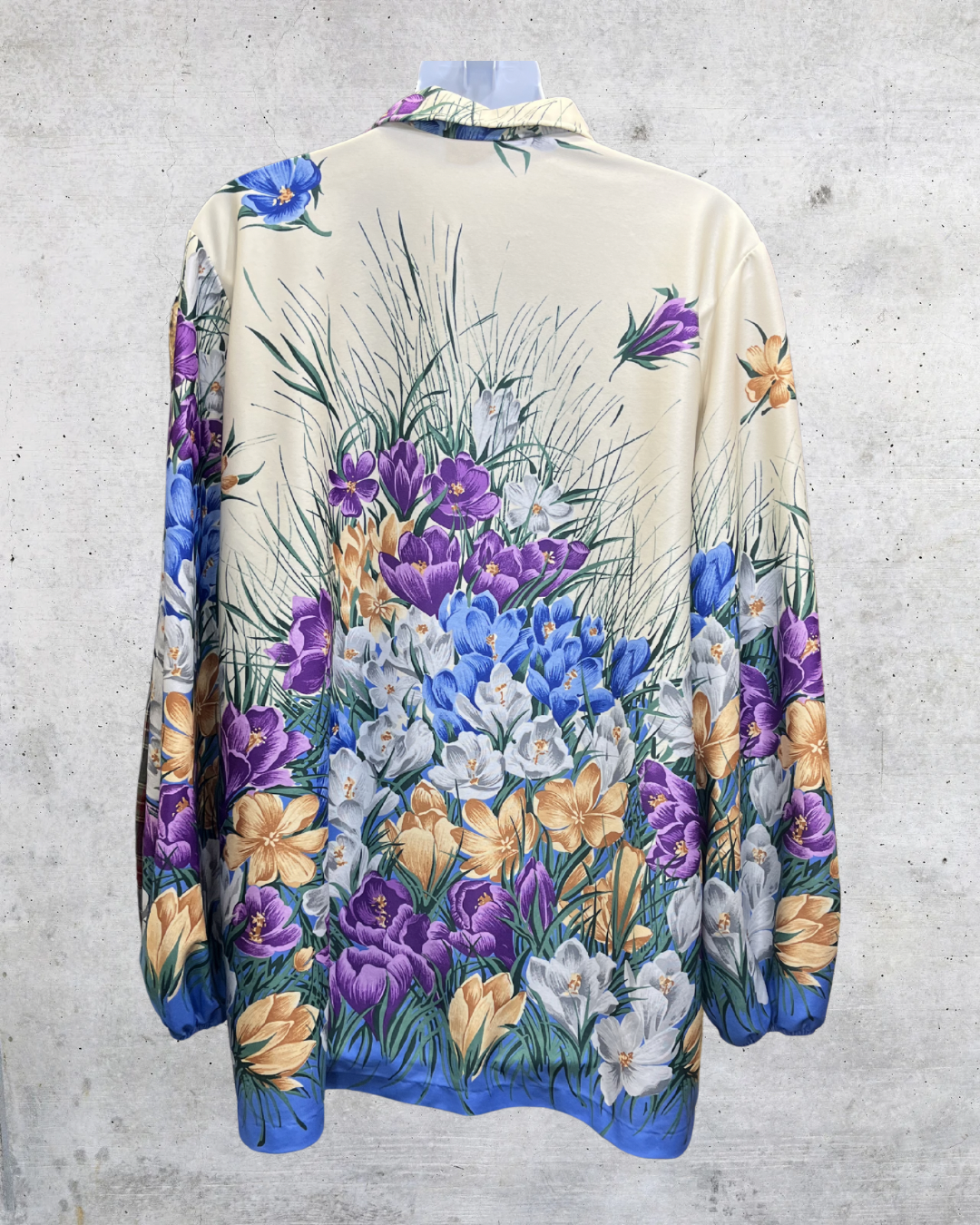Vintage Funny Bones Floral Garden Border Blouse - Large