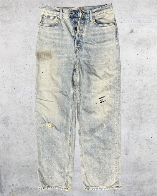 Everlane The 90s Way High Jean Light Wash Distressed Denim - Size 27