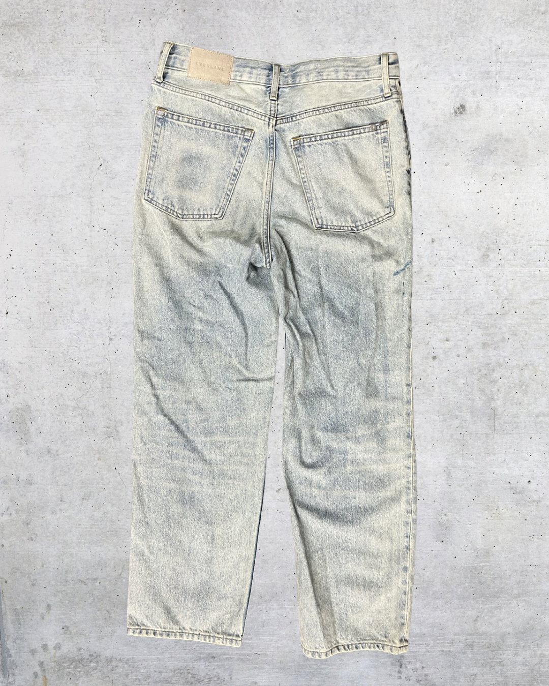 Everlane The 90s Way High Jean Light Wash Distressed Denim - Size 27