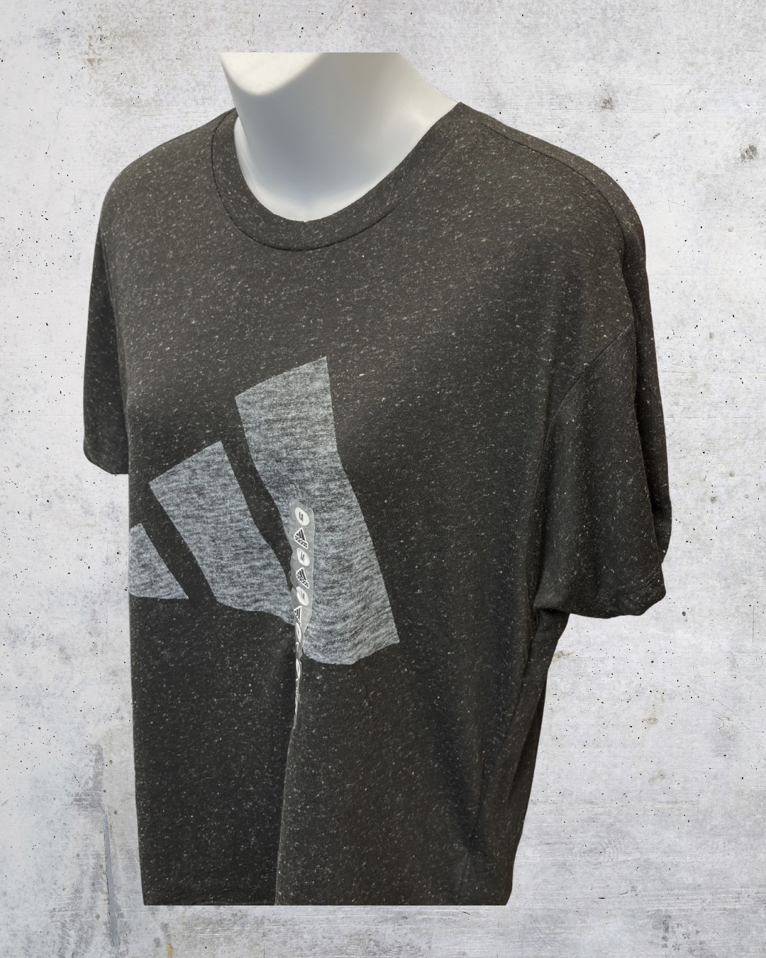 Adidas Black Speckled Oversized Logo Tee NWT - Medium