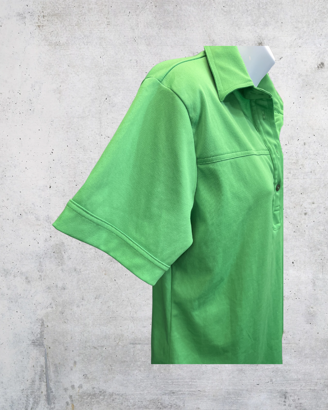 Vintage Lime Green Collared Polo Top - XL