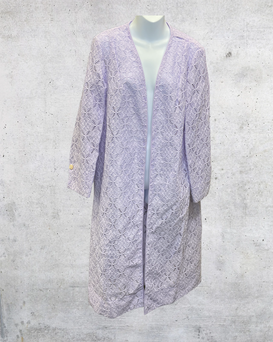 Handmade Lavender Lace Duster Robe - Large