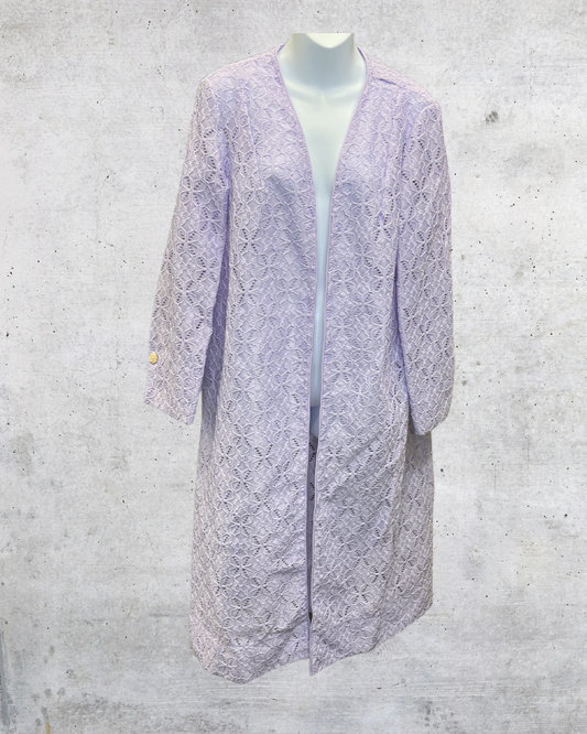 Handmade Lavender Lace Duster Robe - Large