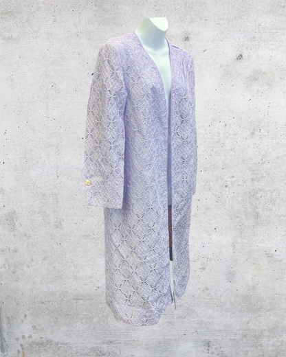 Handmade Lavender Lace Duster Robe - Large